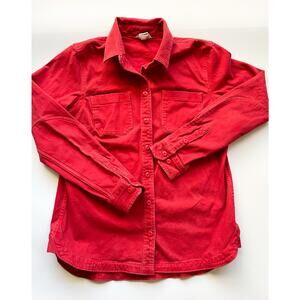 Red Duluth Brush Cotton Work Shirt Size Medium